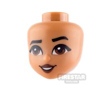 Product shot LEGO Disney Princess Mini Figure Heads - Dark Brown Eyes and Lips