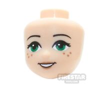Product shot LEGO Elves Mini Figure Heads - Green Eyes and Freckles