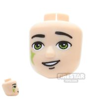 Product shot LEGO Elves Mini Figure Heads -  Lime Eyes and Tribal Pattern