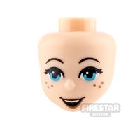 Product shot LEGO Elves Mini Figure Heads - Medium Azure Eyes and Freckles
