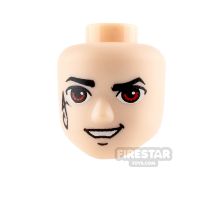 Product shot LEGO Elves Mini Figure Heads - Red Eyes and Black Tattoo