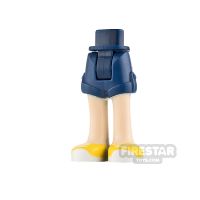 Product shot LEGO Elves Mini Figure Legs - Dark Blue Shorts with Yellow Shoes