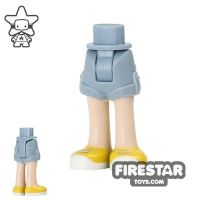 Product shot LEGO Elves Mini Figure Legs - Sand Blue Shorts and Yellow Shoes