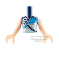 Product shot LEGO Elves Mini Figure Torso - Blue and Silver Armoured Top