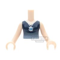 Product shot LEGO Elves Mini Figure Torso - Dark Blue Top with Silver Necklace