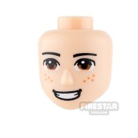 Product shot LEGO Friends Mini Figure Heads - Big Grin and Freckles