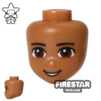 Product shot LEGO Friends Mini Figure Heads - Brown Eyes