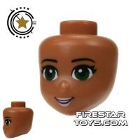 Product shot LEGO Friends Mini Figure Heads - Green Eyes and Pale Pink Lips