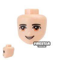 Product shot LEGO Friends Mini Figure Heads - Light Brown Eyes