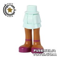 Product shot LEGO Friends Mini Figure Legs - Aqua Skirt and Pink Shoes