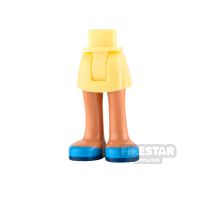 Product shot LEGO Friends Mini Figure Legs - Bright Yellow Skirt with Flesh Legs