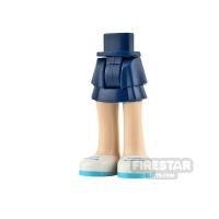 Product shot LEGO Friends Mini Figure Legs - Dark Blue Skirt with White Shoes