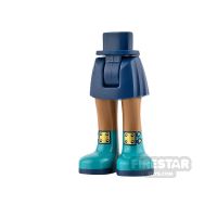Product shot LEGO Friends Mini Figure Legs - Dark Blue with Dark Turquoise Boots
