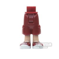 Product shot LEGO Friends Mini Figure Legs - Dark Red Cropped trousers and Trainers