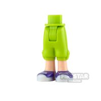Product shot LEGO Friends Mini Figure Legs - Lime Cropped trousers with Trainers