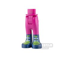 Product shot LEGO Friends Mini Figure Legs - Magenta with Blue Boots