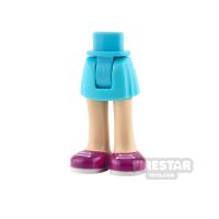 Product shot LEGO Friends Mini Figure Legs - Medium Azure Skirt