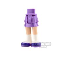 Product shot LEGO Friends Mini Figure Legs - Medium Lavender Layered Skirt