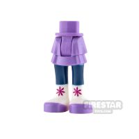Product shot LEGO Friends Mini Figure Legs - Medium Lavender with White Boots