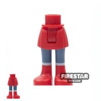 Product shot LEGO Friends Mini Figure Legs - Red Skirt and Boots