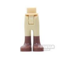 Product shot LEGO Friends Mini Figure Legs - Tan Trousers and Reddish Brown Boots