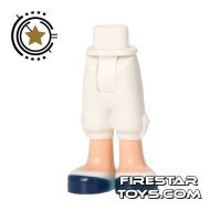 Product shot LEGO Friends Mini Figure Legs - White Cropped Shorts