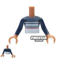 Product shot LEGO Friends Mini Figure Torso - Dark Blue Holiday Sweater