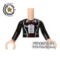Product shot LEGO Friends Mini Figure Torso - Formal Jacket and Bow Tie