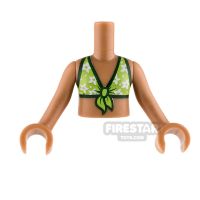 Product shot LEGO Friends Mini Figure Torso - Lime Bikini Top