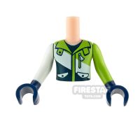Product shot LEGO Friends Mini Figure Torso - Lime Ski Vest
