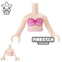 Product shot LEGO Friends Mini Figure Torso - Pink Shell Bikini