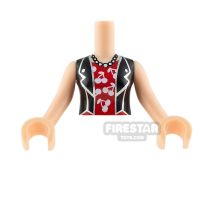 Product shot LEGO Friends Mini Figure Torso - Red Shirt with Cherries