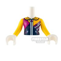 Product shot LEGO Friends Mini Figure Torso - Yellow Ski Vest