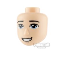 Product shot LEGO Friends Minifigure Heads Blue Eyes and Smile
