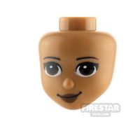 Product shot LEGO Friends Minifigure Heads Brown Eyes and Lips