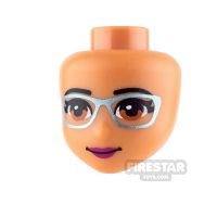 Product shot LEGO Friends Minifigure Heads Glasses and Magenta Lips