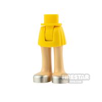 Product shot LEGO Friends Minifigure Legs Silver Shoes with Skirt