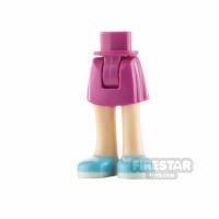 Product shot LEGO Friends Minifigure Legs Skirt with Azure Shoes