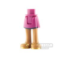 Product shot LEGO Friends Minifigure Legs Skirt with Gold Sandals