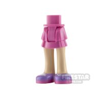 Product shot LEGO Friends Minifigure Legs Skirt with Lavender Shoes