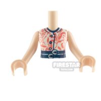 Product shot LEGO Friends Minifigure Torso Top with Leaves