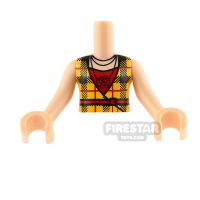 Product shot LEGO Friends Minifigure Torso Top with Rose Necklace