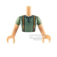 Product shot LEGO Friends Minifigure Torso Top with Suspenders