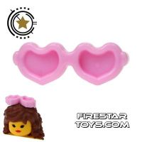 Product shot LEGO Hair Accessory - Heart Sunglasses - Bright Pink