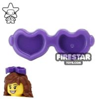 Product shot LEGO Hair Accessory - Heart Sunglasses - Dark Purple
