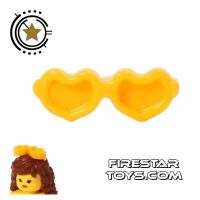 Product shot LEGO Hair Accessory - Heart Sunglasses - Orange
