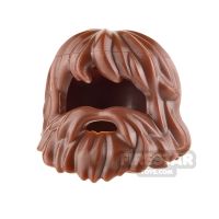Product shot LEGO Hair - Caveman Hair - Reddish Brown