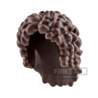 Product shot LEGO Hair - Curly - Dark Brown