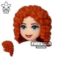 Product shot LEGO Hair - Curly - Dark Orange