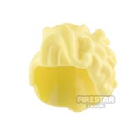 Product shot LEGO Hair - Large Wavy Curls and Small Bun - Bright Light Yellow